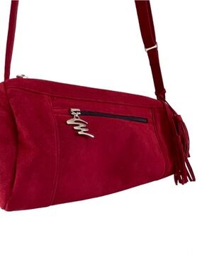 Marie Pace Burgandy Red Ultra Suede Shoulder Bag